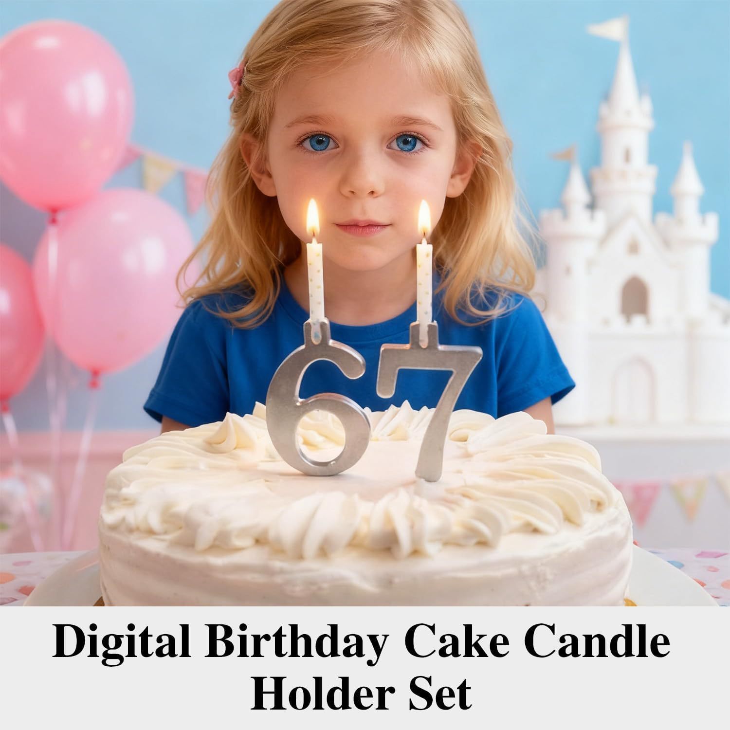 跨境Digital Birthday Cake Candle Holder Set数字生日蛋糕烛台