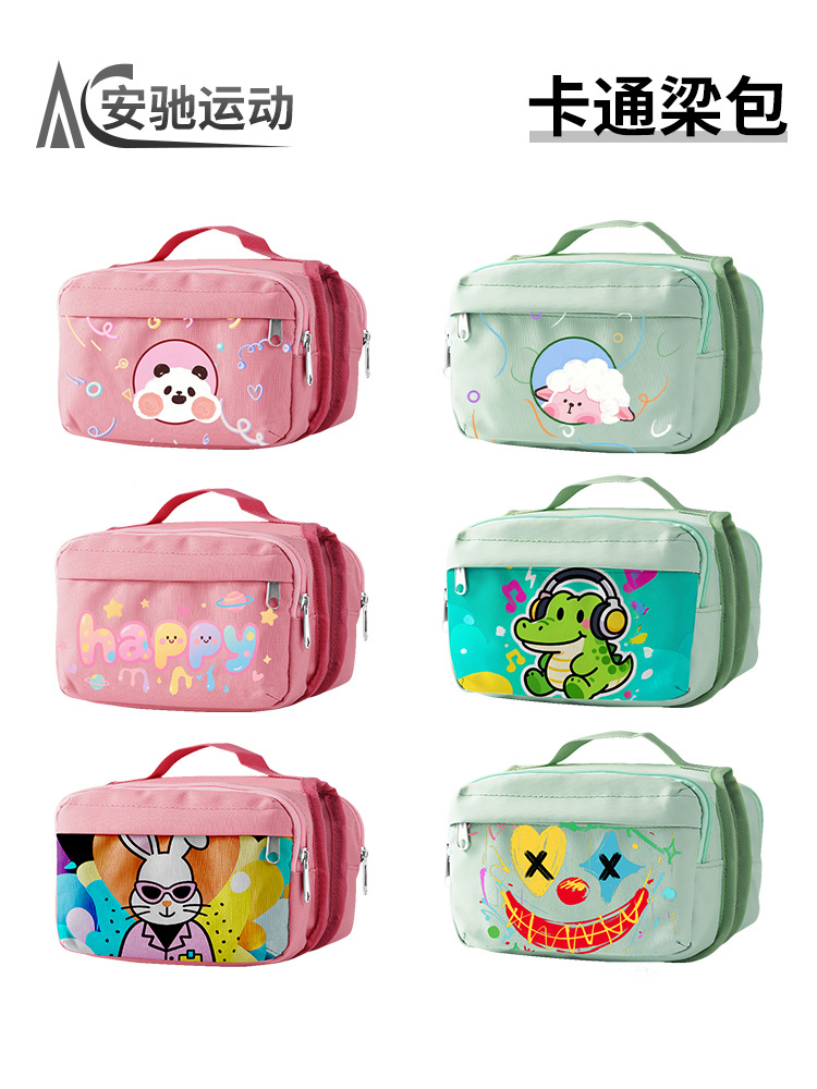 Bolsa de bicicletas de montaña, bolsa de vigas delanteras, lindos dibujos animados en línea, bolsa de tubo delantero roja, bolsa de almacenamiento de bicicletas de montaña