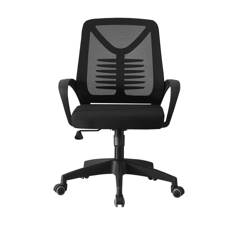 Factory Direct Sales Mid-Back Office Chair Modern Design Swivel Computer Chair Mesh Office Task Chair Black