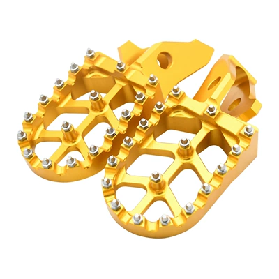 of aluminum alloy and enlarged – Electric vehicle pedal - golden