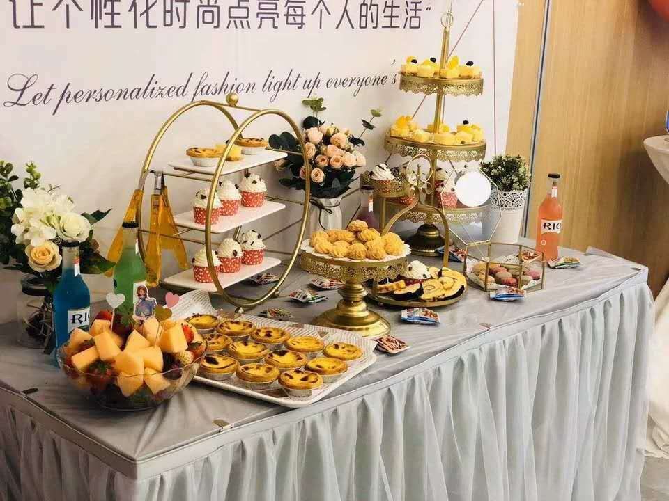 Decoración DE LA MESA de postre soporte de exhibición traje bandeja de pastelería comida fría té descanso Mesa pastel estante tarde té merienda stand image 18