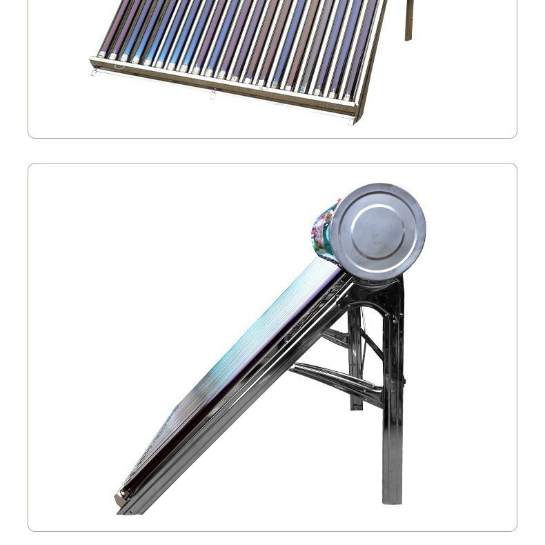 Calentador de agua solar Baño rural doméstico Acero inoxidable integrado Fotoeléctrico de doble propósito Calentador eléctrico