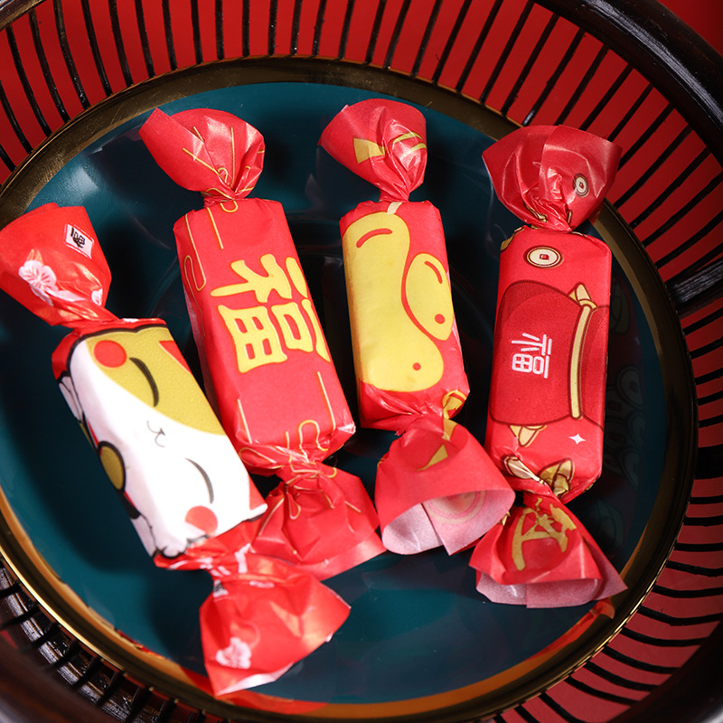 Papel de embalaje de papel de turrón embalaje de papel de caramelo embalaje de papel de turrón papel de caramelo de arroz glutinoso 100 piezas