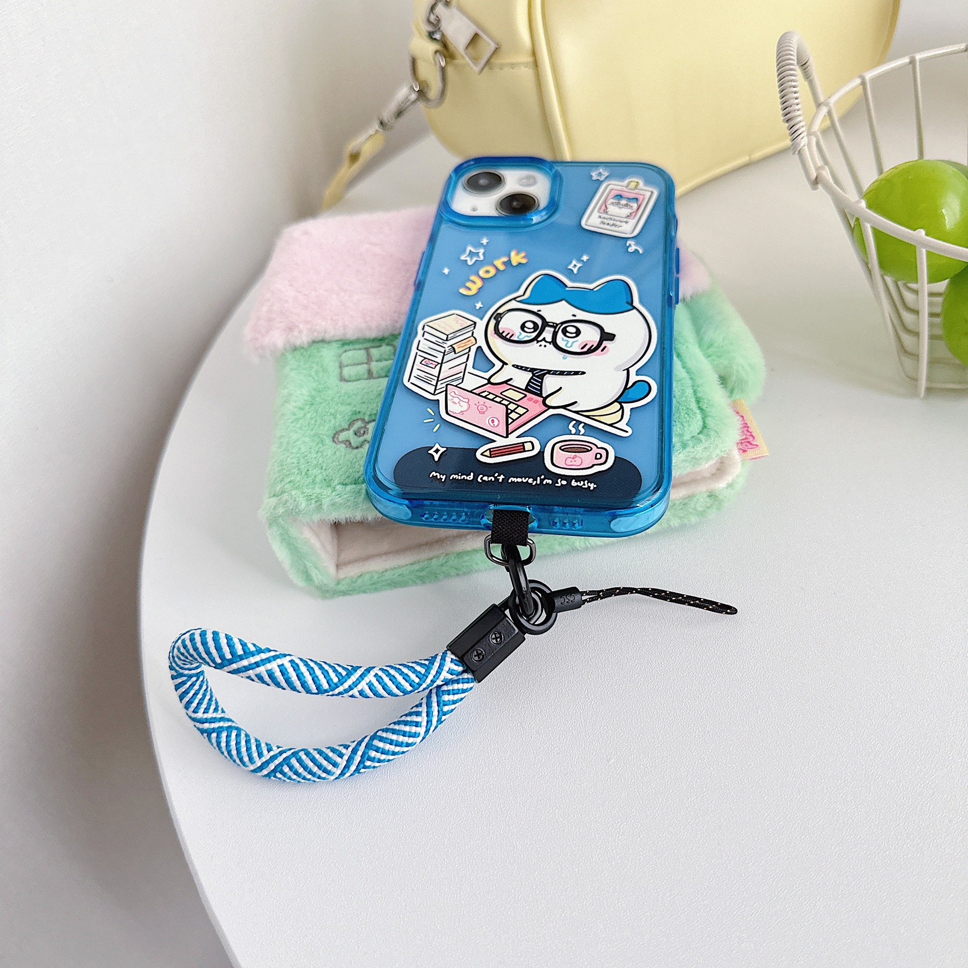 Teléfono móvil de nylon tejido corto con clip multifuncional bolso portátil colgante accesorios colgante universal