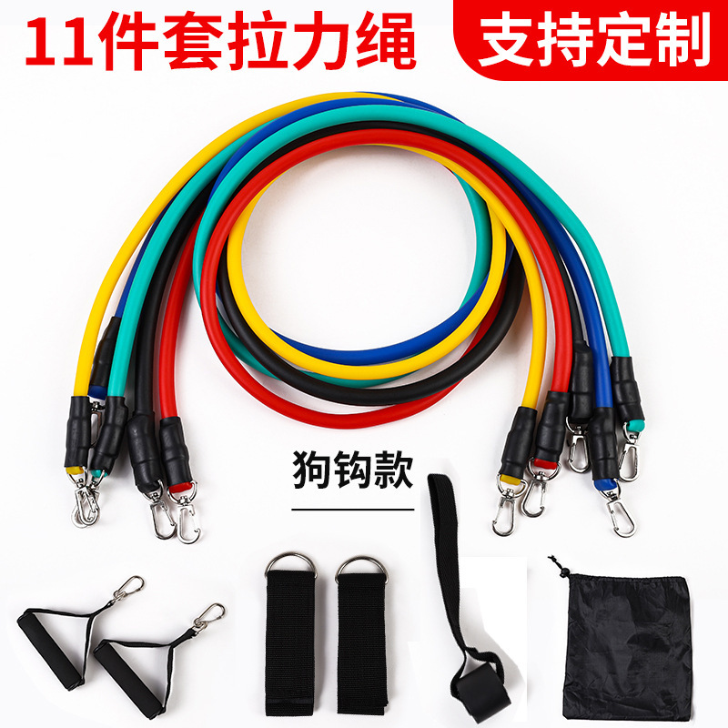 工場直送多機能11点セット テンションロープ テンショナー テンションベルト 弾性ロープ フィットネスセット トレーニングベルト|undefined