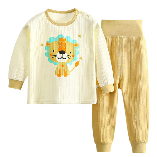 Children's underwear set pure cotton baby high waist autumn baby belly protection autumn clothes autumn trousers pure cotton boys and children's clothing wholesale