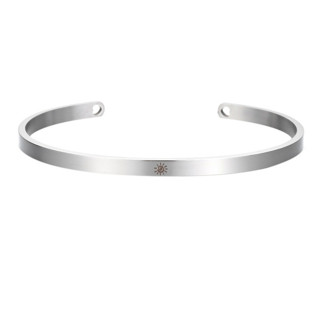 Fashion C Shape Titanium Steel Plating Bangle display picture 3