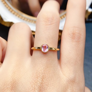 Factory wholesale explosions natural spinel ring S925 silver inlaid main stone 4*5 selling Europe and the United States a generation of hair
