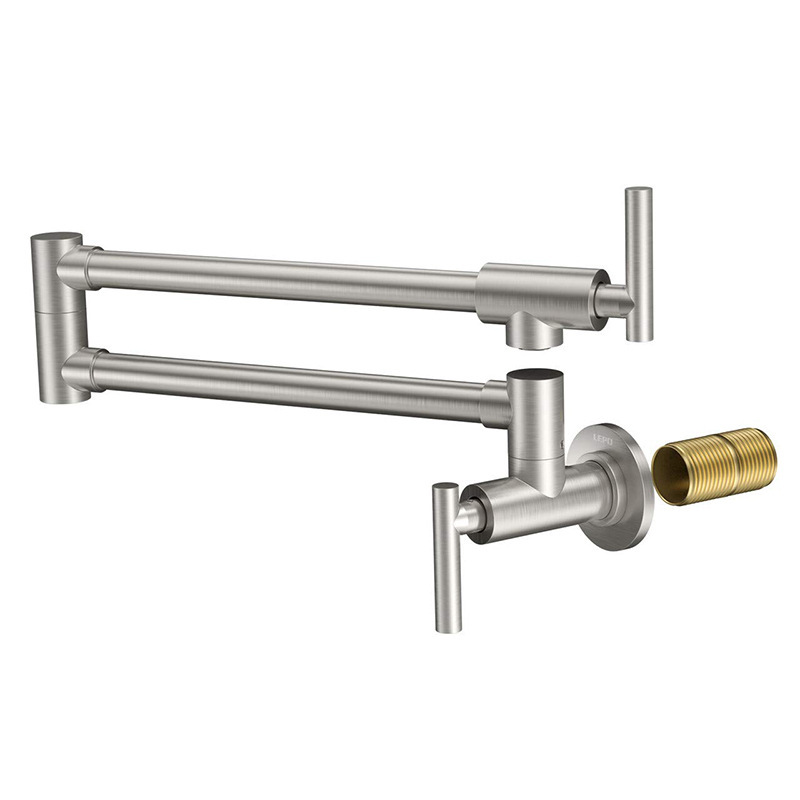 Cross-border Amazon all-copper in-wall single-cooling faucet kitchen stove water tank swing folding telescopic faucet Cross-border Amazon all-copper in-wall single-cooling faucet kitchen stove water tank swing folding telescopic faucet