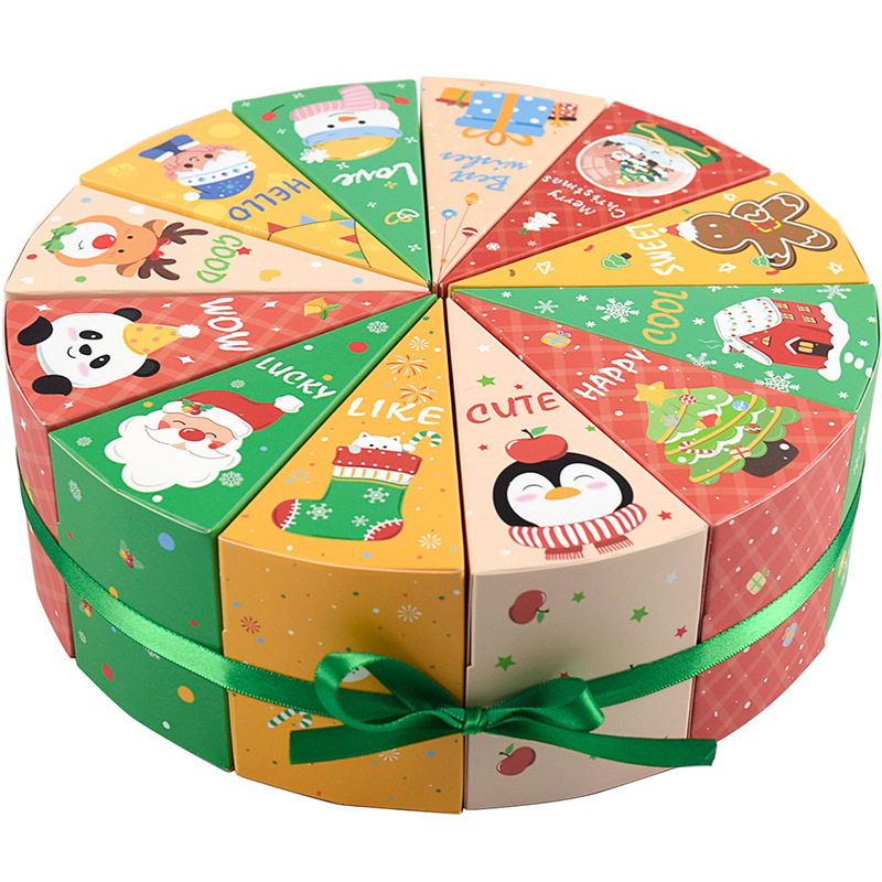 クリスマスカウントダウンギフトボックスクリスマスパーティーテーブル素敵な包装セットカラフルなキャンディボックス 12 ピース/パック|undefined