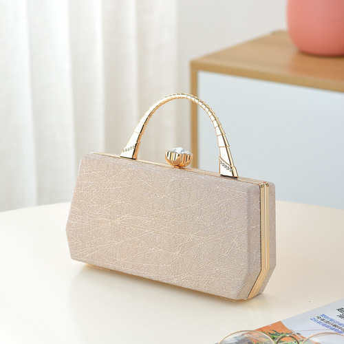 New style fashionable and simple temperament portable dark pattern PU long portable shoulder crossbody bag banquet bag dress bag