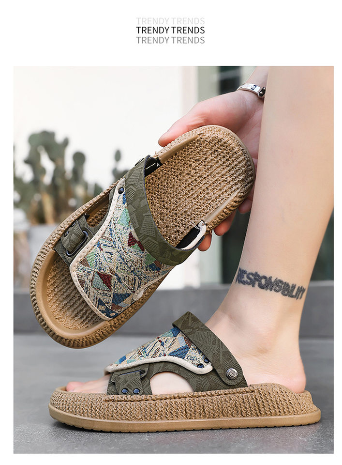 Dép sandal nam cỡ lớn hở ngón chống trượt kiểu Birkenstock đi biển — 8032 màu đen, 8032 xanh lá cây, 8032m màu chi tiết 10