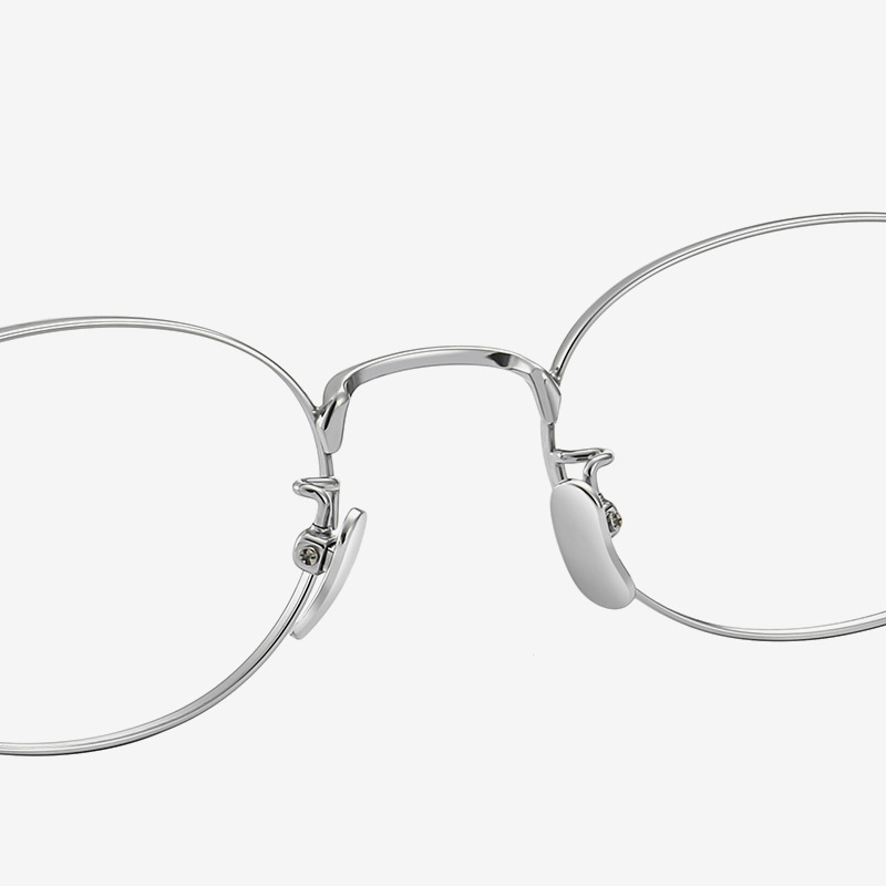 6047文芸の小さい円の枠の近視の眼鏡の女性の混陣の電気商の売れ行きの良い金の復古の知性の明るい銀色の平光の鏡の枠