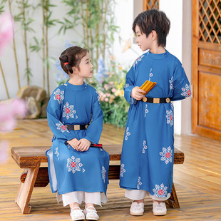 Boys and Girls Children's Clothing Spring and Summer New Antique National Style Hanfu Tang Suit Festival Performance Clothing National Costume suit