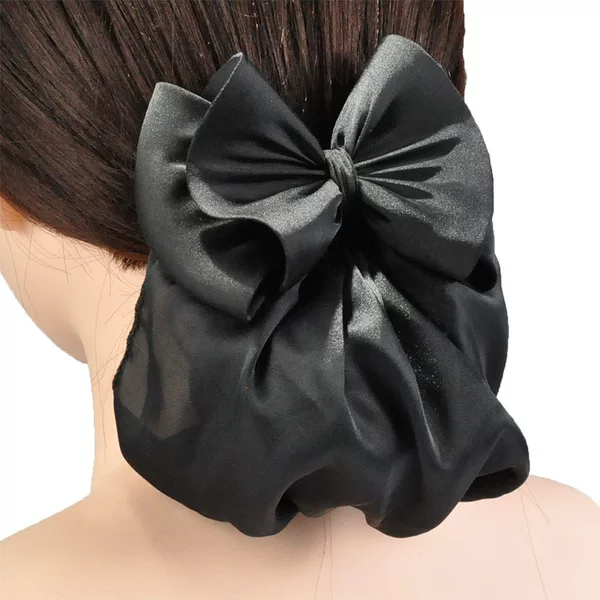 Simple ruffled hair net pocket stewardess professional female headdress hairpin nurse broken hair short hair jewelry cloth pocket top clip