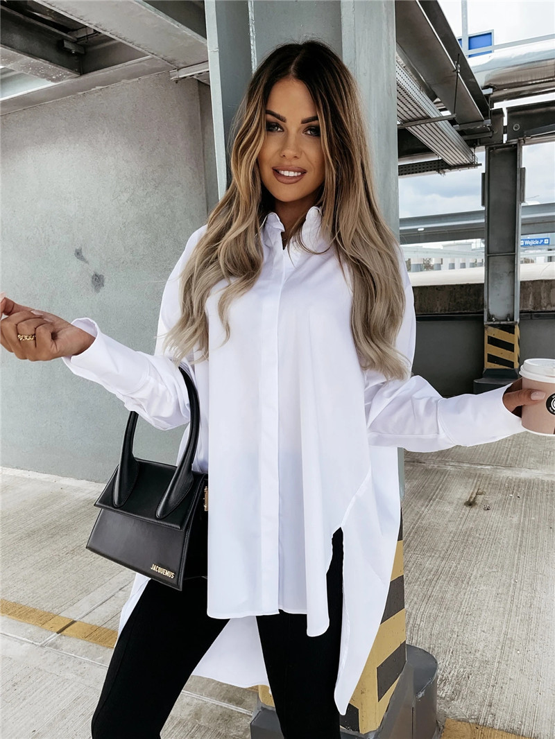 182g Weight Long Sleeve Sleeve Length Single Breasted Placket Type Regular Sleeve Sleeve Type Cotton Fabric Type Long Top Length Blouse Tops Type Daily Occasion Turndown Neckline Breathable Function Loose Fit Type Solid Color Pattern Summer, Spring, Autumn Season Women'S Gender Patchwork Design Fashion Style Wholesale Women'S Fashion Solid Color Long Sleeve Patchwork Blouses 14