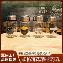 猫咪玻璃杯子男女便携可爱网红ins摆地摊韩版学生水瓶泡茶杯随手
