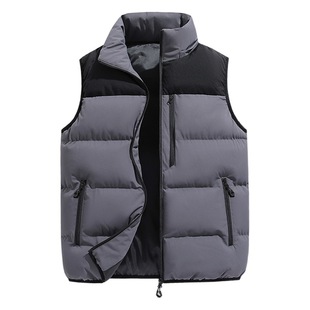 Cross-border new autumn and winter men's cotton vest waterproof outdoor work clothes leisure sports thickened warm vest vest