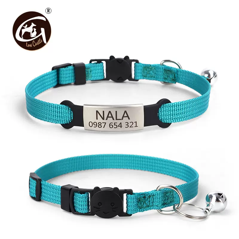 宠物用品外贸跨境货源8色现货猫咪项圈可挣脱扣 cat callor猫项圈