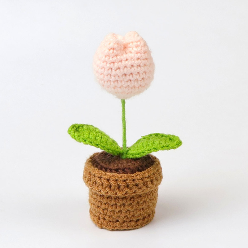 完成品クロスボーダー手作りウールかぎ針編み忘れなしひまわり模擬花鉢植えクリエイティブデスクトップ装飾品車の装飾造花|undefined