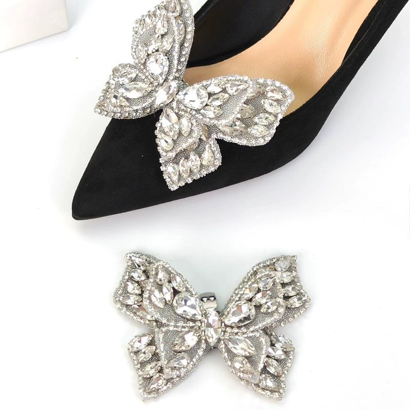 Многофункциональный декоративный элемент для обуви и одежды из нетканого материала с жемчугом и бантом, фабричные прямые продажи, клипса для обуви