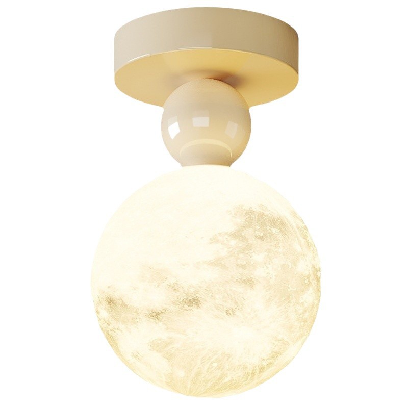 [Selección estricta] pasillo lámpara de techo estilo crema nórdico personalidad creativa lámpara de luna moderna y simple puerta de entrada