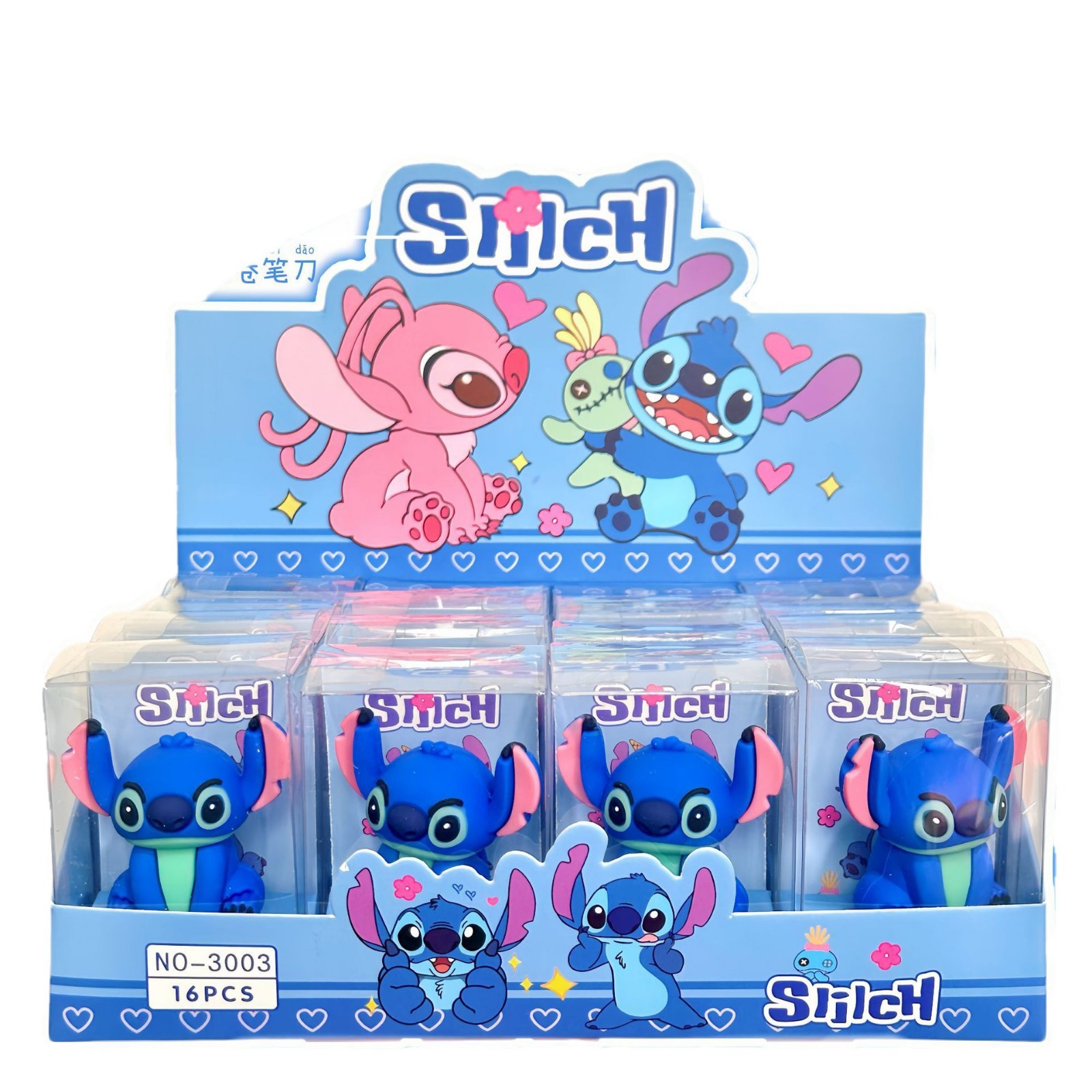 Cuchillo de bolígrafo manual Xiaolanzai Goma sólido Goma suave Dibujos animados Sacapuntas de lápiz portátil Papelería para estudiantes Regalo pequeño