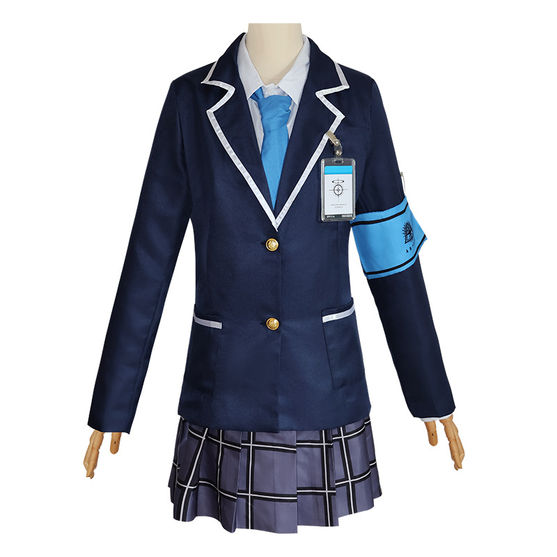 Blue Archive: Kasen Shio Cosplay Anime Costume JK Uniform Halloween Outfit