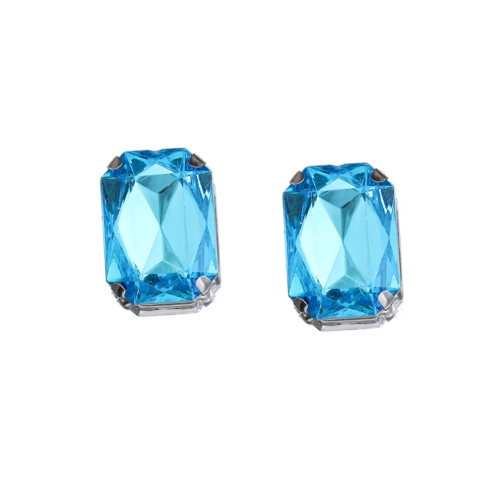 Fábrica al por mayor cosida a mano garra diamante 18*13mm rectangular imitación cristal diamante transfronterizo DIY joyería accesorios de vestir image 11