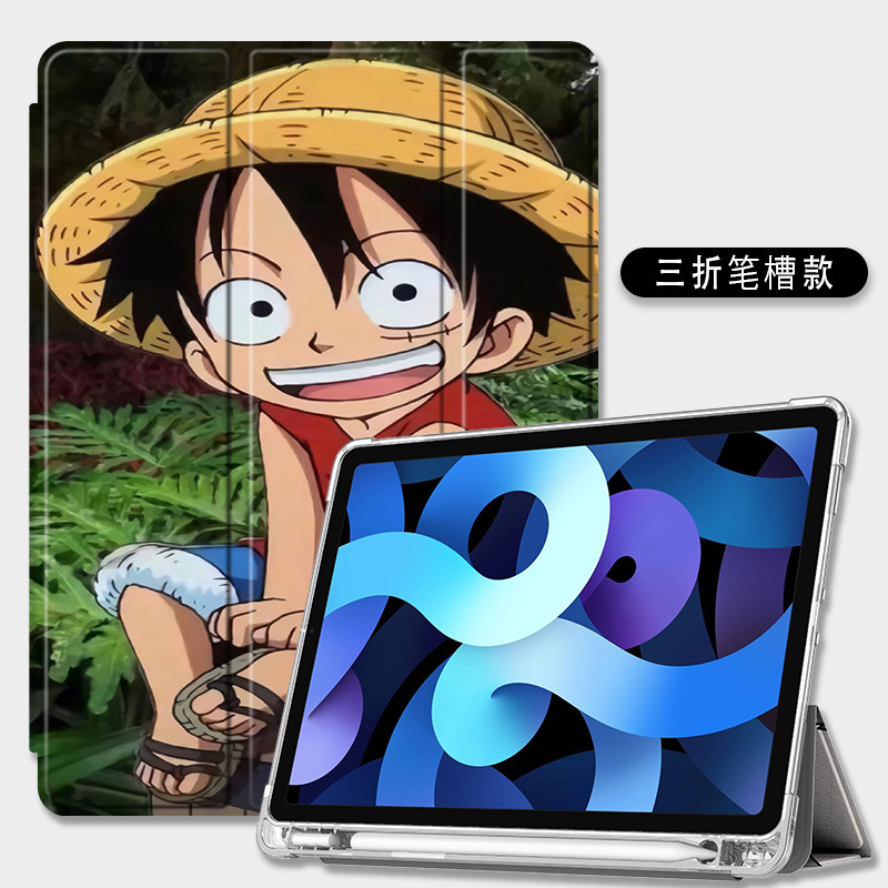 Funda protectora para iPad aplicable 56 Shell mini6 resistente a la caída air510.9 tri-fold 10,2 pulgadas airbag pen slot Pro11 Shell