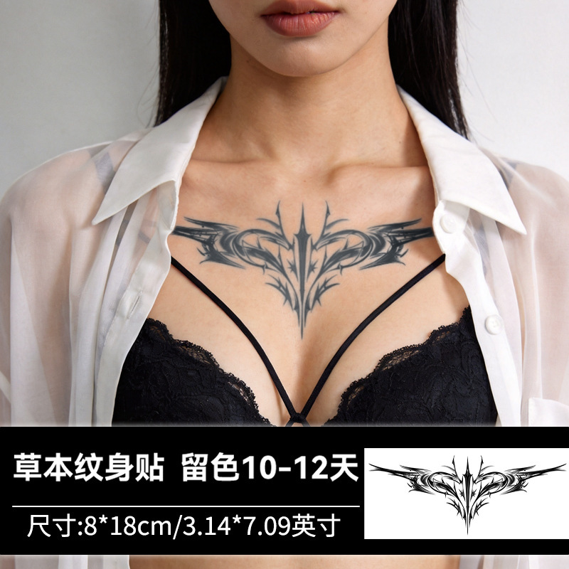 Dark Gothic Tattoo Stickers, Long-Lasting Waterproof, Sexy Line Drawing Pencil Style for Girls, Couple Fake Tattoos for Waist and Chest Dark Gothic Tattoo Stickers, Long-Lasting Waterproof, Sexy Line Drawing Pencil Style for Girls, Couple Fake Tattoos for Waist and Chest
