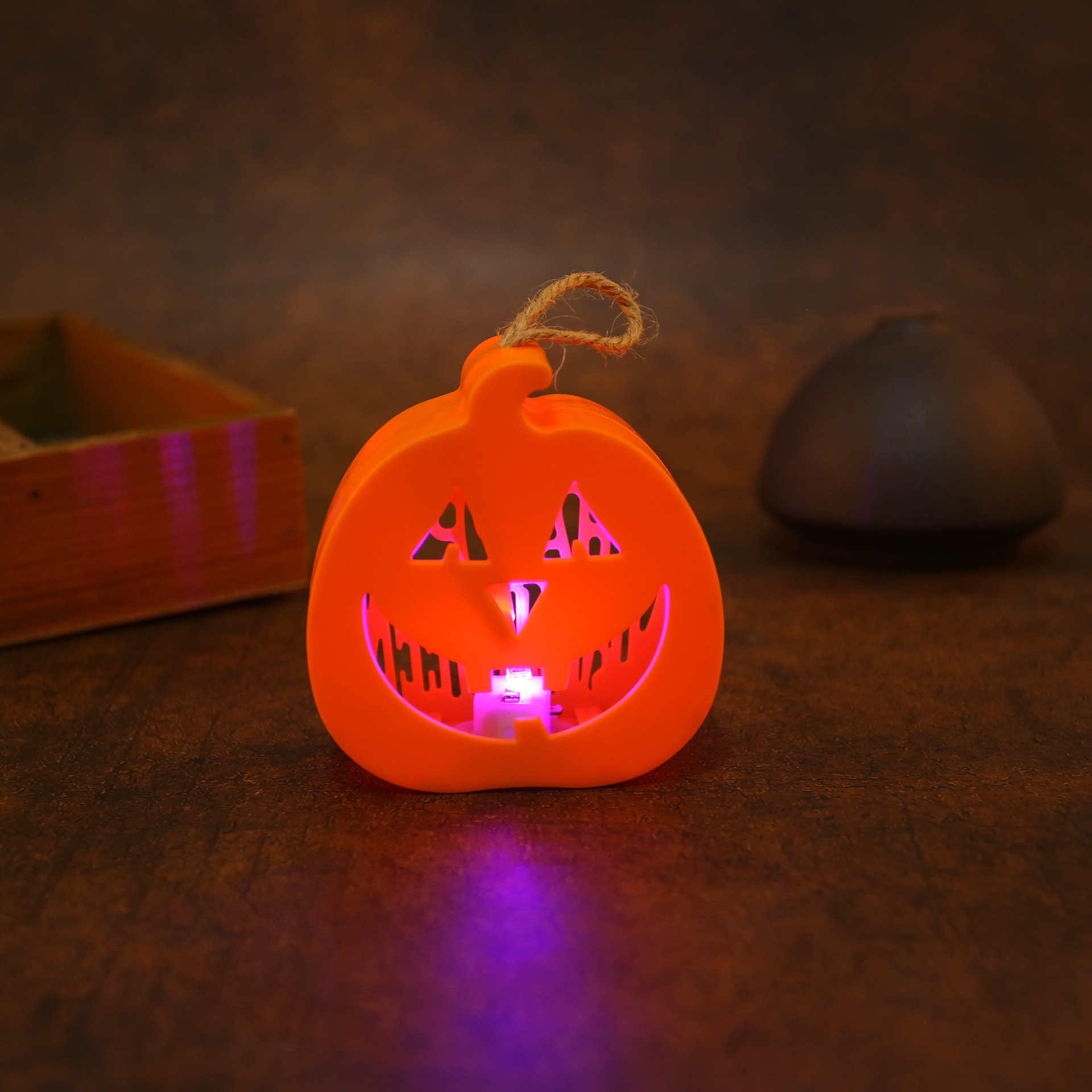 De Halloween Nueva Calabaza Luz LED colorido cráneo electrónico luz de la vela portátil lugar de luz atmósfera accesorios de diseño