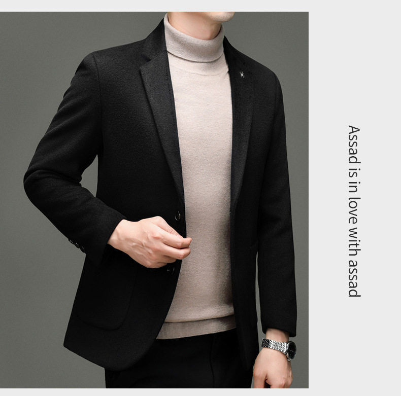 Áo vest len nam dáng ôm, cổ vest hai nút, tay dài, dày dặn — cà phê, màu xanh đậm, đen chi tiết 23