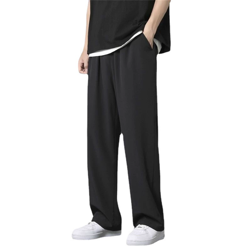 Летние мужские тонкие шелковые спортивные casual штаны Tide, свободный прямой крой