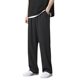 Pants men's summer thin ice silk suit pants casual trousers ins trendy straight drop feeling loose sports cropped pants