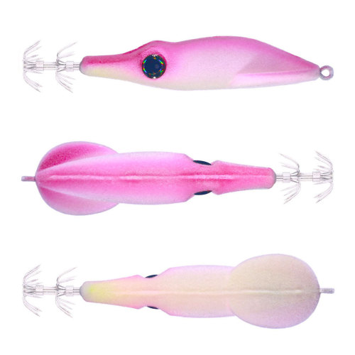 New 9.4CM-6G spray velvet PVC wooden shrimp octopus hook sea fishing steel wire wooden shrimp squid needle bionic bait lure