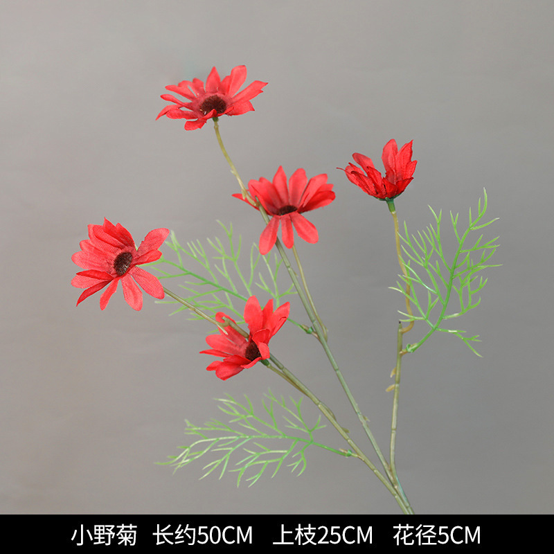 红色仿真花婚礼婚庆场地场景布置道具仿真花束花艺装饰花假花批发|undefined