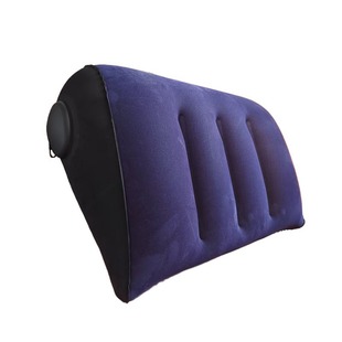 Press Inflatable Triangle Pillow Portable Travel Flocking Pillow Lumbar Cushion Travel Office Lumbar Support Seat Cushion