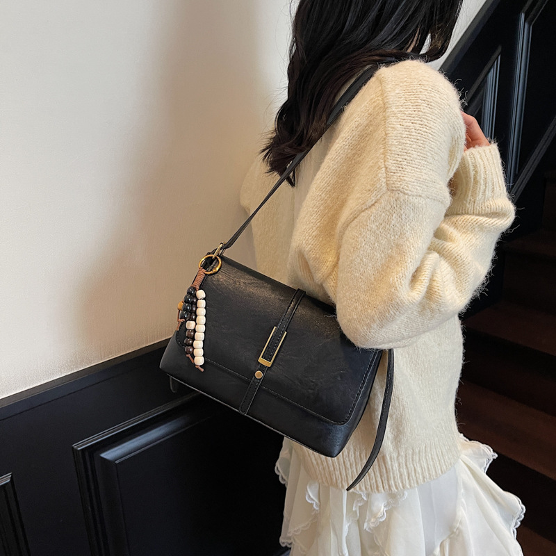 Bolso de viaje retro de trabajo de mujer de gran capacidad 2025 nuevo otoño ocio versátil bolso de hombro pequeño bolso cuadrado