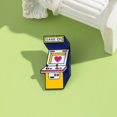 欧米の創意ブローチ漫画の愛のゲーム機の油の金属のバッジはかばんのリュックサックの襟のピンを飾ります。