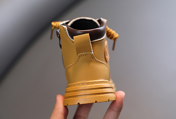 Martin – chaussures pour enfants, bottes courtes décontractées jaunes pour bébés filles et garçons, nouvelle collection automne/hiver 2022_voghion.com