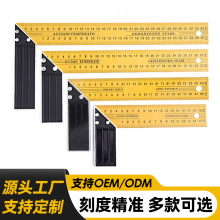 厂家直供黄漆直角尺建筑装修测量工具铝合金拐角尺高精度木工尺