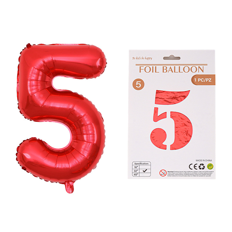 Globo de película de aluminio digital de 32 pulgadas, tarjeta de papel, tapa dura, paquete individual, cuerpo delgado, fiesta digital, globo decorativo flotante