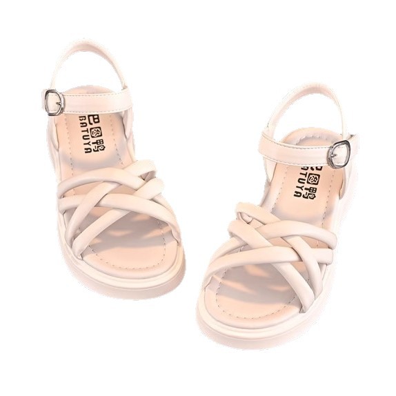 Sandalias de niñas 2026 primavera y otoño nuevas niñas zapatos de princesa extranjera zapatos de playa suave zapatillas de niños
