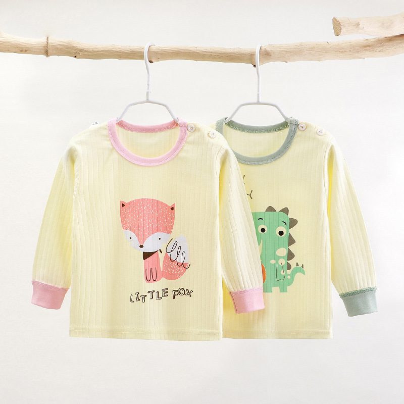 Baby autumn clothes single-piece tops infant bottoming shirts pure cotton spring autumn and winter clothes boys and girls children's cotton underwear