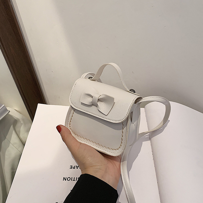2021 Children's Messenger Bow Girl Cute Hand Kit Mini Shoulder Bag Fashion Princess Simple Pack