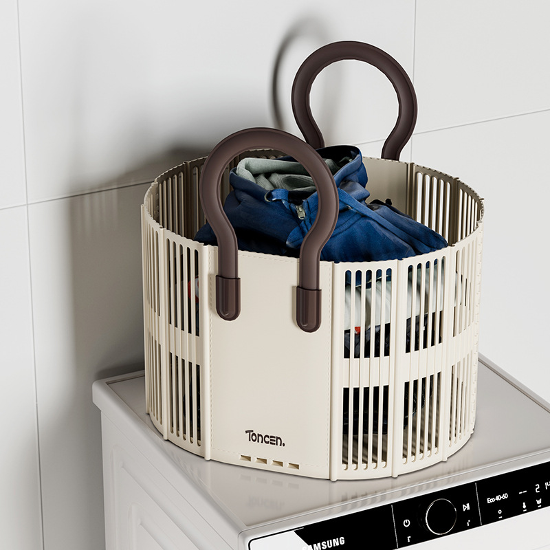 Foldable Dirty Clothes Basket Household Multifunctional Laundry Basket Hand-held Dirty Clothes Basket Wall-hanging Storage Basket Dirty Clothes Storage Basket