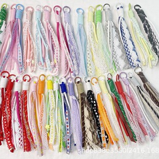 Miu's Same Colorfulful Creative Ribbon Toy Bag Hanging Mobile Phone Handmade Fashion Pendant Decoration Dopamine Weaving