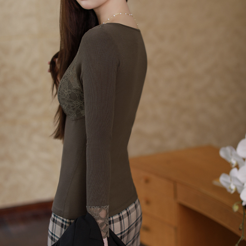 Otoño y invierno nueva taza fija chaleco cálido de encaje ultra suave todo en una camisa de pelusa para bebés gruesa se puede usar