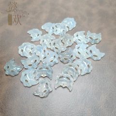 天然瑪瑙ハイアイスカルセドニーホース素材キツネペンダントキツネ妖精マスク九尾キツネペンダントネックレスペンダント翡翠ペンダント